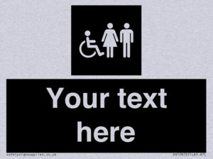 Custom information: black panel disabled female and male